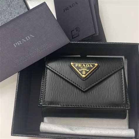 prada folding card case|authentic Prada wallet.